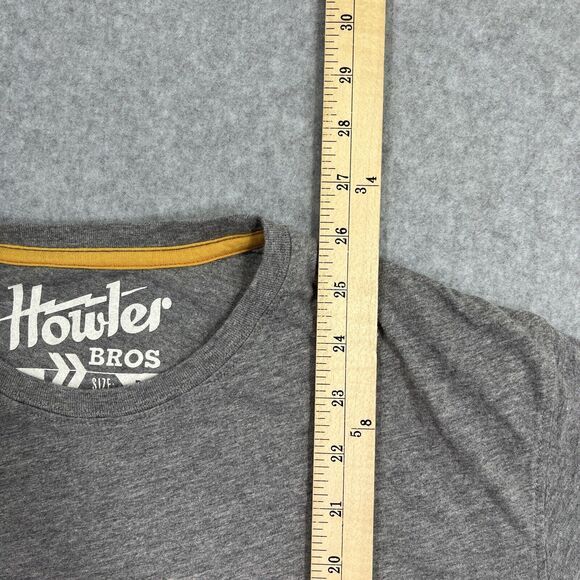 Howler Bros Shirt Mens M Grey Graphic Print Cotton Pocket Tee Lightweight Medium - Picture 9 of 9